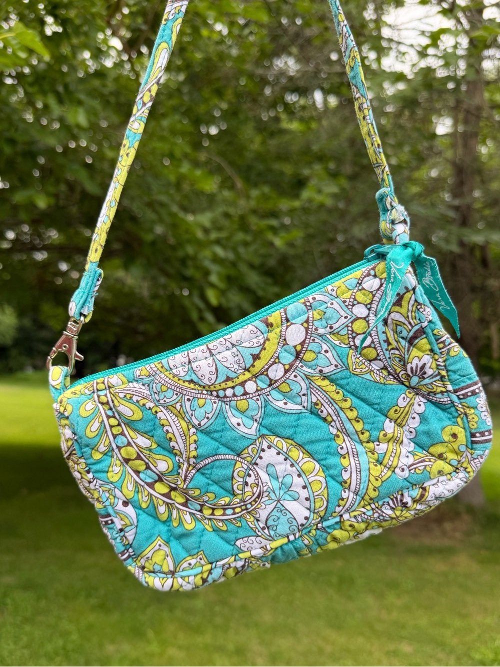 Vera Bradley Frannie Shoulder Bag 🦚 Peacock 2007 Retired Print